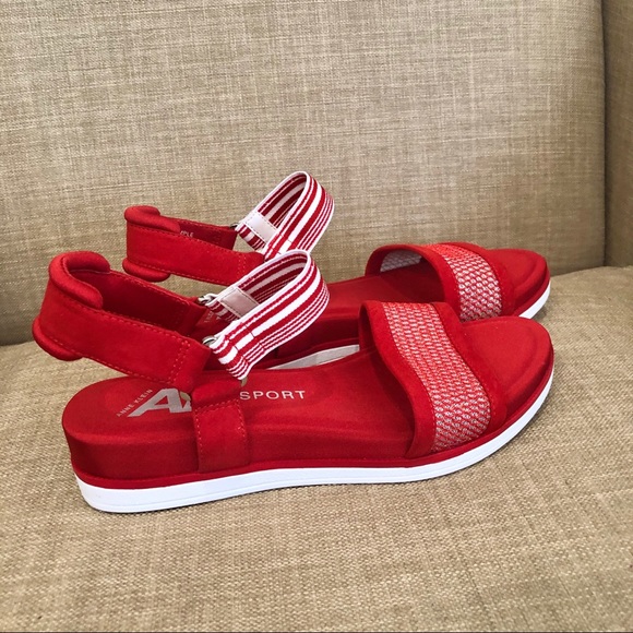 NEW AK Sport sandals with elastic red size 6 - Picture 5 of 6